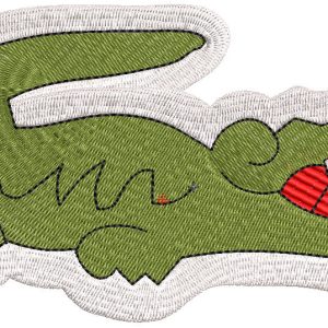 Lacoste croco logo embroidery design