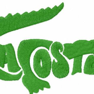 Lacoste modern logo embroidery design
