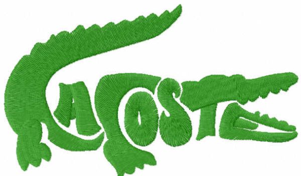 Lacoste modern logo embroidery design