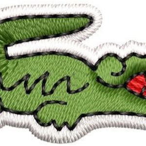 Lacoste small cap logo embroidery design