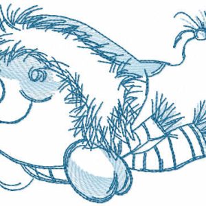 Light blue snowman embroidery design