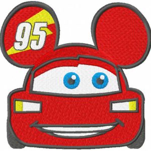 Lightning McQueen mickey mouse embroidery design