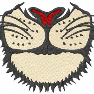 Lion face mask embroidery design