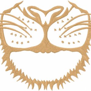 Lion mask embroidery design