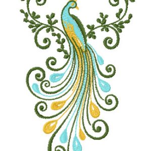 Little Peacock embroidery design