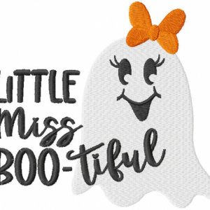 Little miss boo tiful embroidery design
