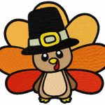 Little turkey embroidery design