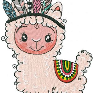 Llama indian embroidery design