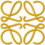Loewe logo embroidery design