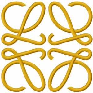 Loewe logo embroidery design