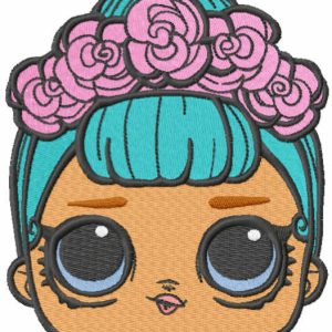Lol Surprise doll face embroidery design