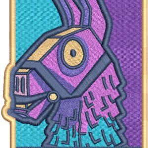 Loot llama embroidery design