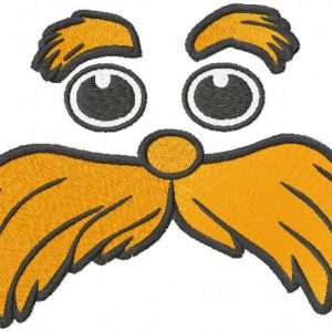 Lorax muzzle embroidery design