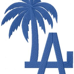 Los Angeles Dodgers Tropical Logo embroidery design
