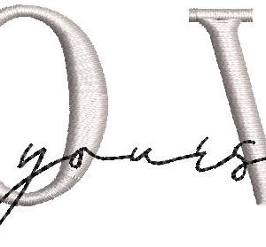 Love yourself embroidery design