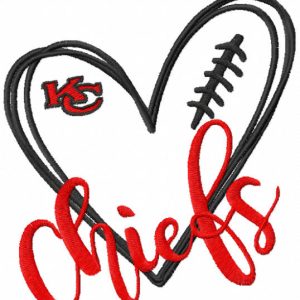 Love Chiefs embroidery design