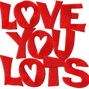 Love you lots embroidery design