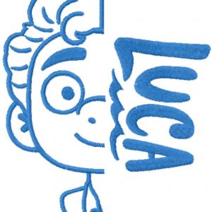 Luca hero one colored embroidery design
