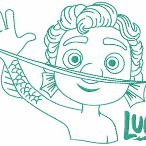 Luca trending one colored embroidery design