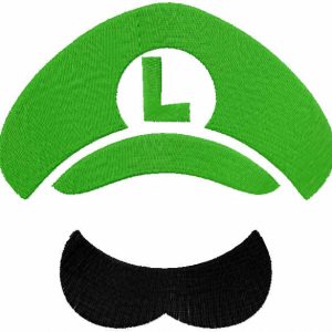 Luigi cap embroidery design