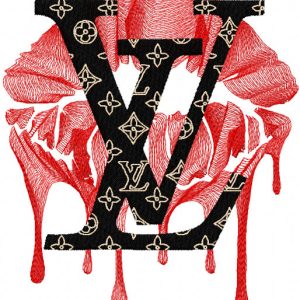Lv mash embroidery design
