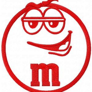 MM Murrie red embroidery design