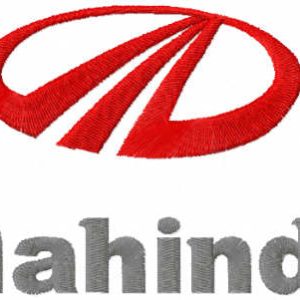 Mahindra logo embroidery design
