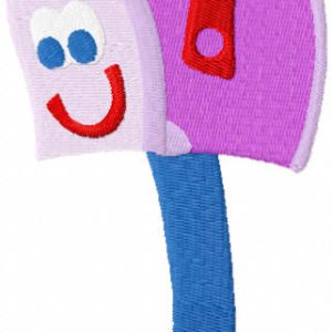 Blues mailbox  embroidery design