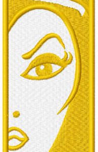 Maleficent bookmark embroidery design