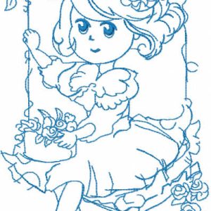 Malvina swing one colored embroidery design