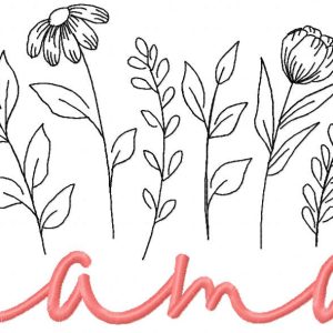 Mama embroidery design