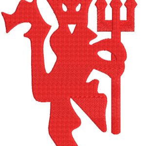 Manchester United Football Club Red Devil Logo embroidery design