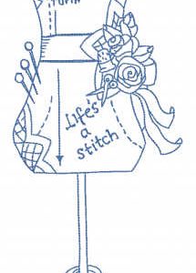 Mannequin sketch embroidery design