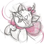Marie funny sketch embroidery design