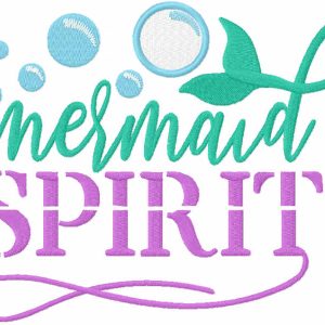 Mermaid spirit embroidery design