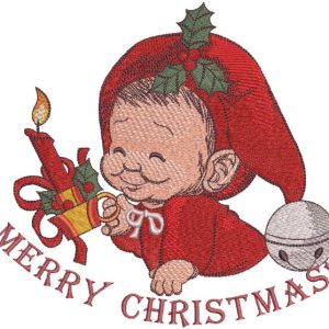 Merry Christmas Angel embroidery design