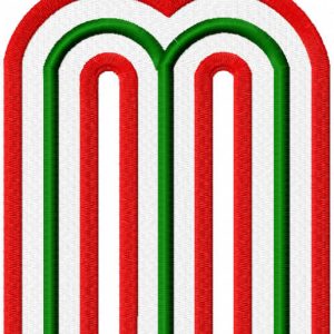 Mexico m sign embroidery design