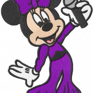 Minnie Elvis embroidery design