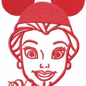Mickey Mouse hat for belle embroidery design