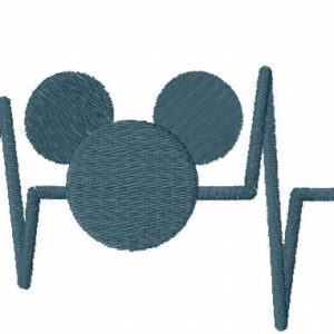 Mickey Mouse stetoscope embroidery design