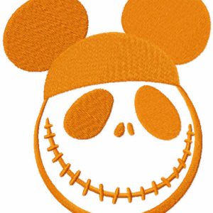 Mickey hat skellington embroidery design