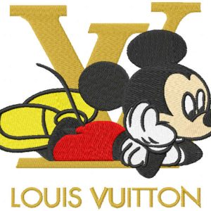 Mickey louis vuitton embroidery design