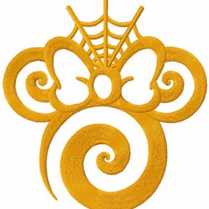 Mickey mouse swirl net embroidery design