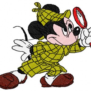 Mickey Sherlock embroidery design