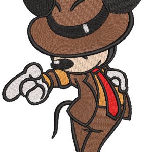 Mickey the Gentleman embroidery design