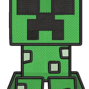 Minecraft Creeper game over embroidery design