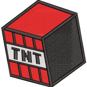 Minecraft TNT embroidery design