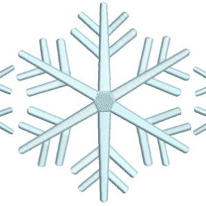 Minimalistic Snowflake embroidery design