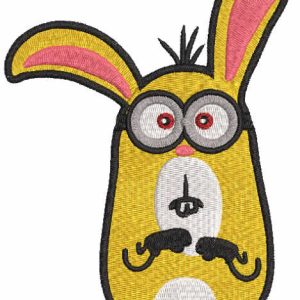 Minion bunny embroidery design