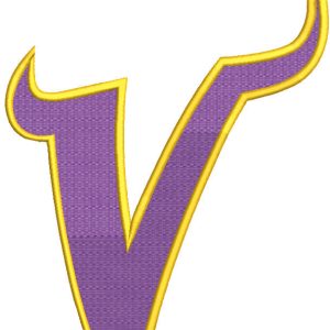 Minnesota Vikings V Logo embroidery design